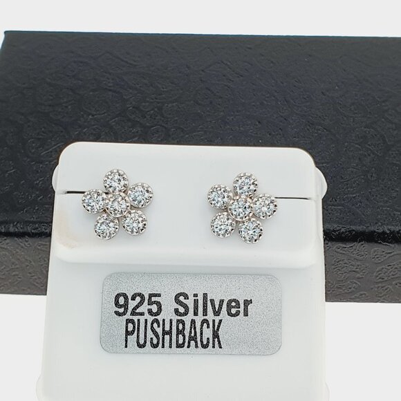 "925 sterling silver luxury CZ earrings for women/girls, Best for RJUS2232 - Picture 10 of 11